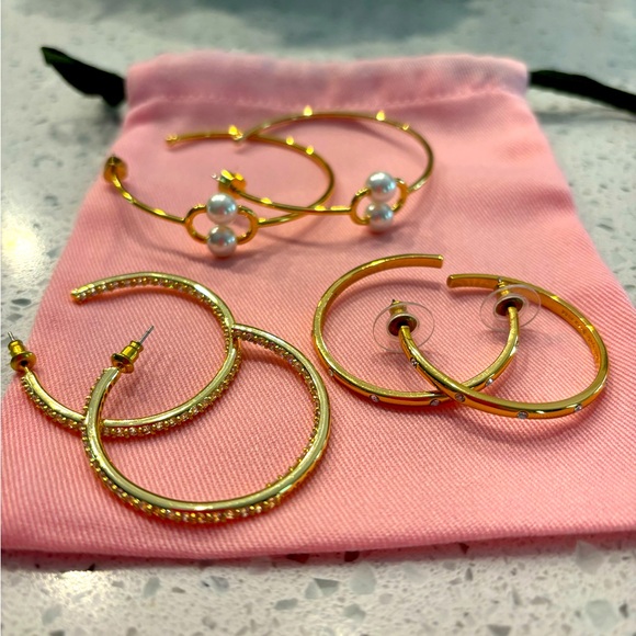 kate spade Jewelry - THREE Kate spade hoop earring sets